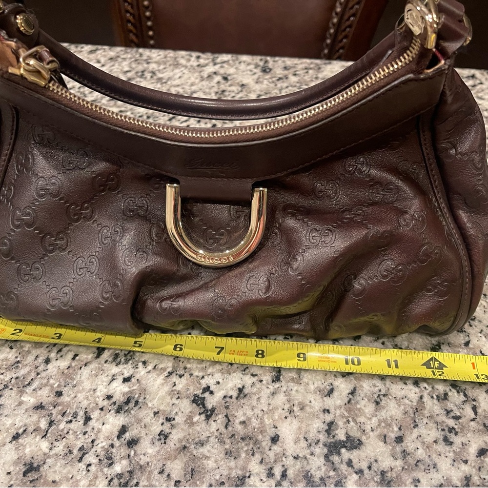 Gucci Dark Brown Leather Shoulder Bag and Wallet - Picture 2 of 16